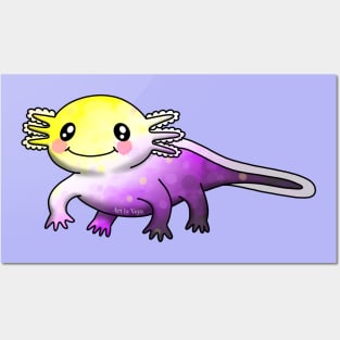 Little, nonbinary axolotl Posters and Art